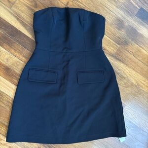 Commense Black Strapless mini dress